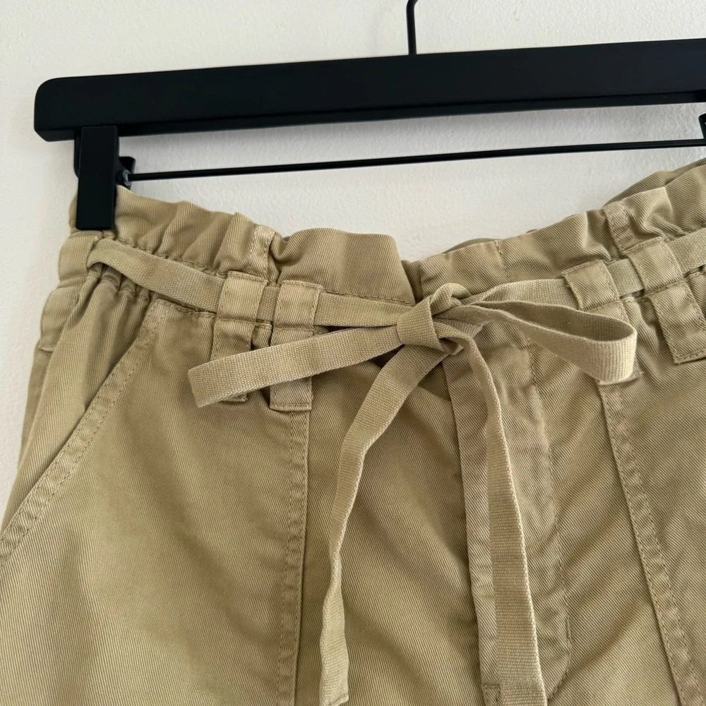 A.L.C Augusta belted paper bag waist straight cropped pants - Picture 5 of 10